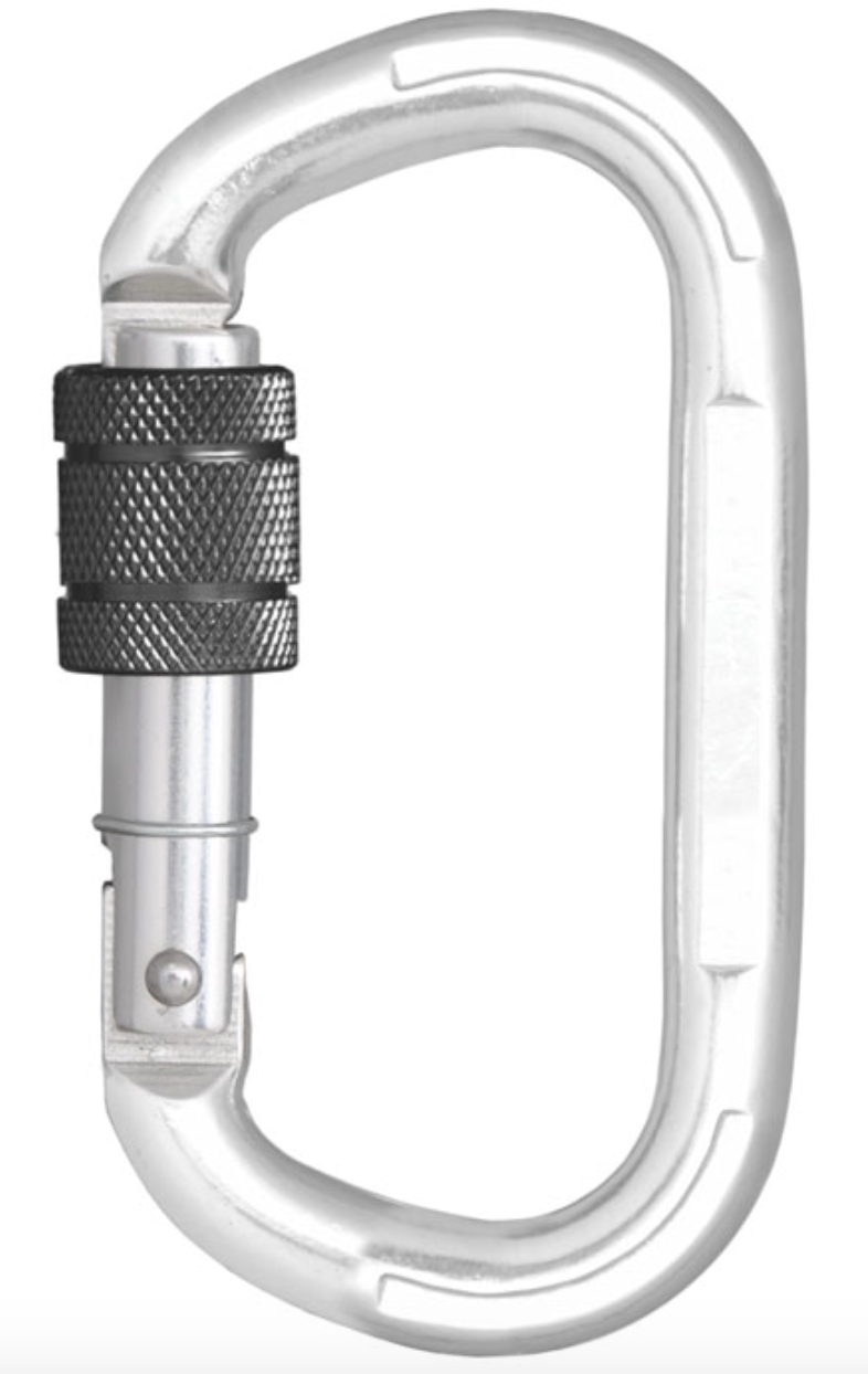 Kratos - Aluminium Keylock Screw Locking Karabiner from RiggingUK