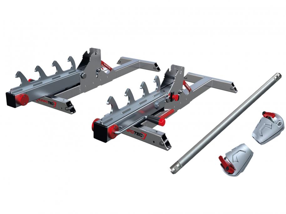 RUNPOTEC Silver and red  RUNPOLIFTER 4500 – 4.5t Cable Drum Lifter parts 