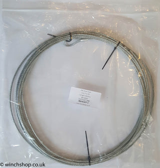 6mm DIA 7 x 19 Galvanised Wire Rope, 10 metres long