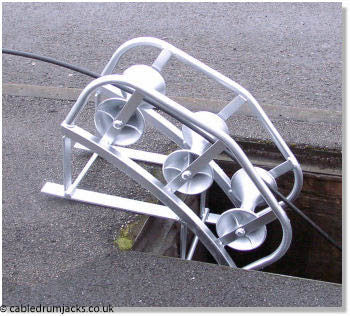 Lead in Triple Manhole Cable Roller