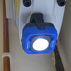Blue and Black NightSearcher Micro 1100 - 1100 Lumens - Rechargeable Work Light in use