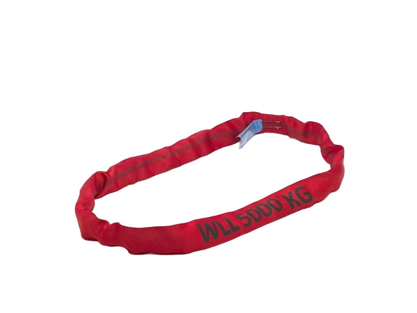 5.0t / 5,000kg WLL Polyester Red Roundsling - Made in the UK