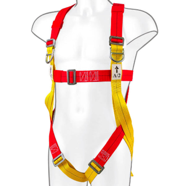 Portwest - 2 Point Plus Harness - Red with Fully adjustable shoulder, chest and leg straps from RiggingUK