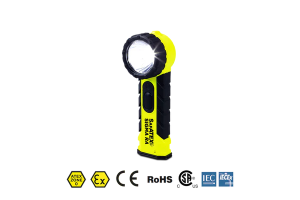 Sigma RA - 325 Lumens - Zone 0 - ATEX Right Angle Flashlight