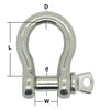 RiggFix Load Rated Stainless Steel Screw Pin Bow Shackle