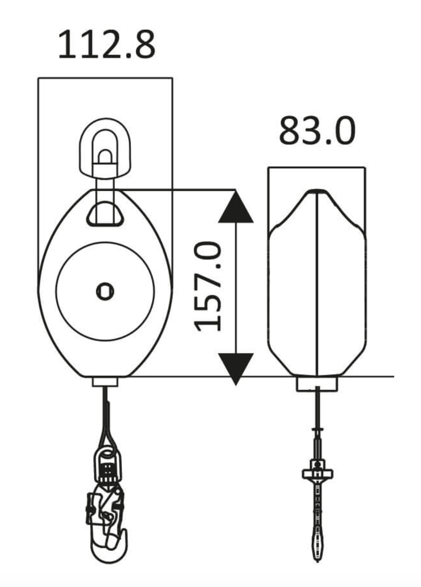 3.5m Olympe-S Retractable Webbing Fall Arrest Block