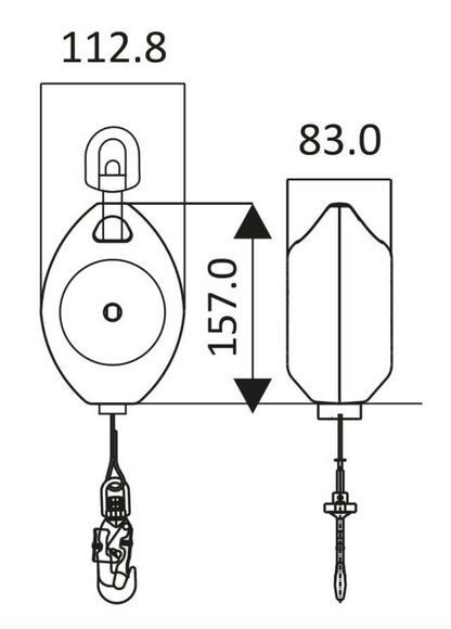 3.5m Olympe-S Retractable Webbing Fall Arrest Block