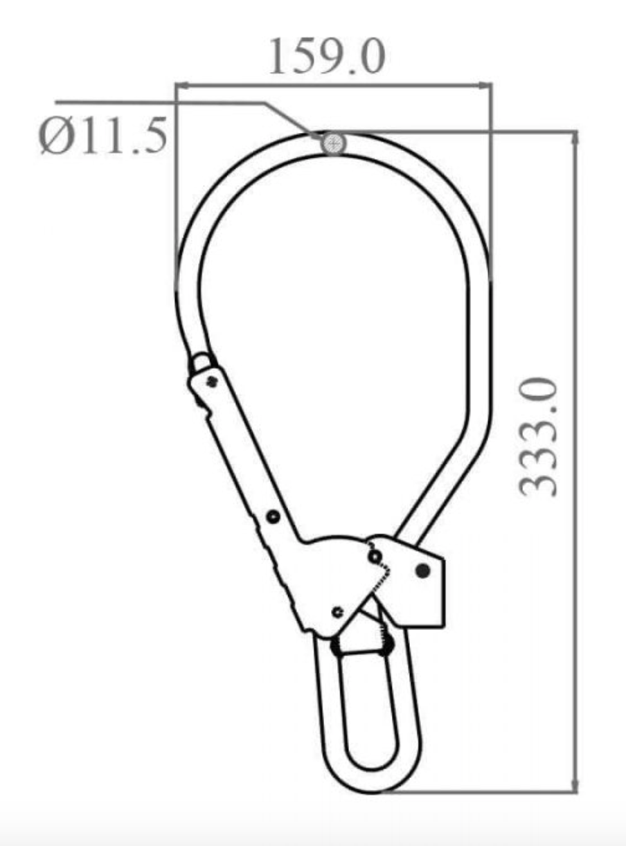 Alloy Steel Double Action Tower Hook - 85mm Gate Opening - 23kN