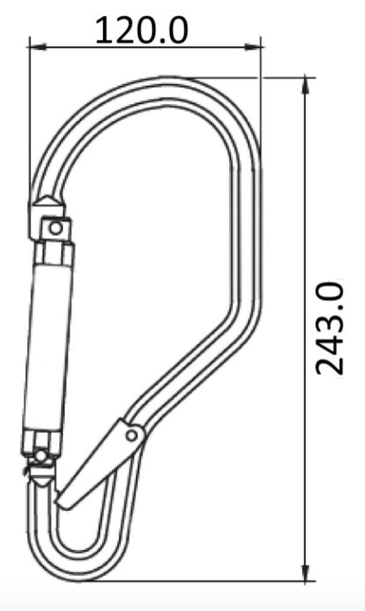 Aluminium Rebar Hook - Gate Opening 60mm - 20kN