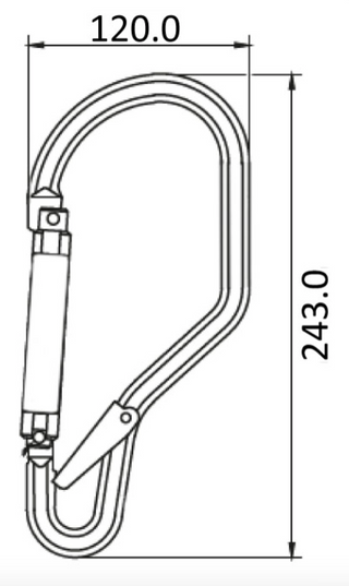Aluminium Rebar Hook - Gate Opening 60mm - 20kN