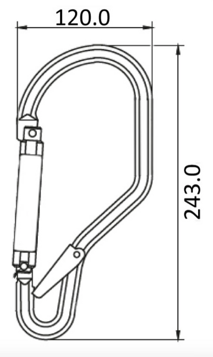 Aluminium Rebar Hook - Gate Opening 60mm - 20kN