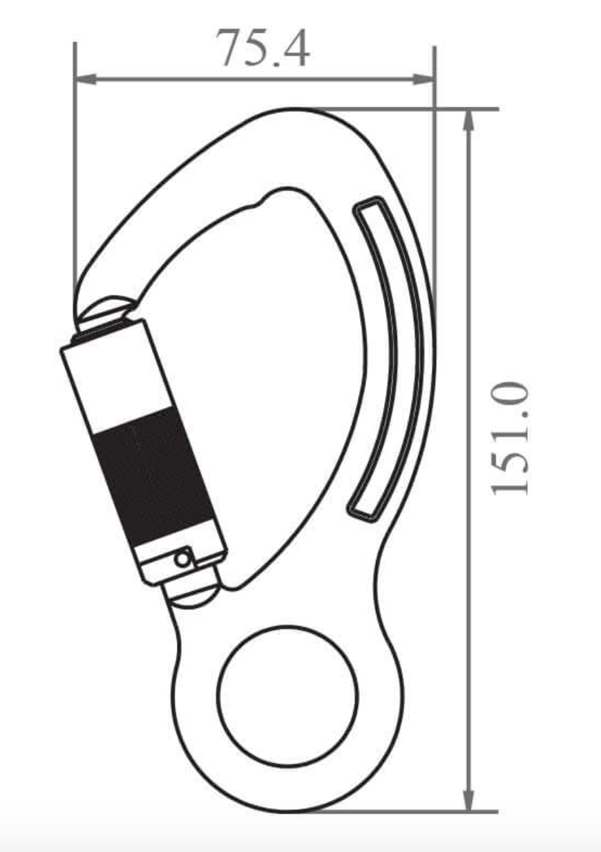 Aluminium Quarter Turn Locking Hook