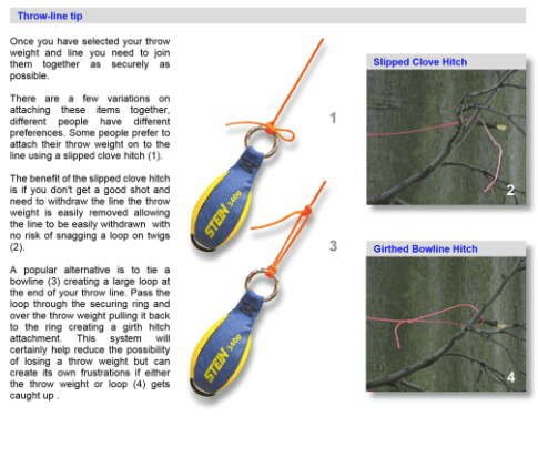 STEIN 60m SKYLINE Throw Line 1.5mm - 2.2mm - Assorted Thickness