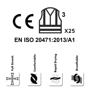 STEIN -  X25 VENTOUT Hi-Viz T-Shirt Long Sleeve - Orange - Assorted Sizes