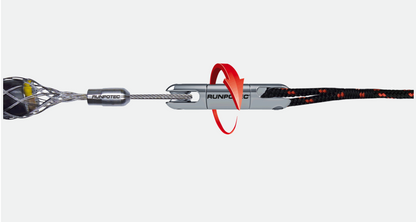 RUNPOTEC 12mm Pulling rope attached to connection swivel