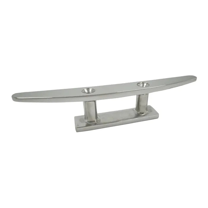 Stainless Steel AISI 316 Low Flat Two Hole Cleat Side View from RiggFix