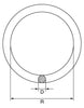 Stainless Steel Round Ring Technical drawing/dimensions