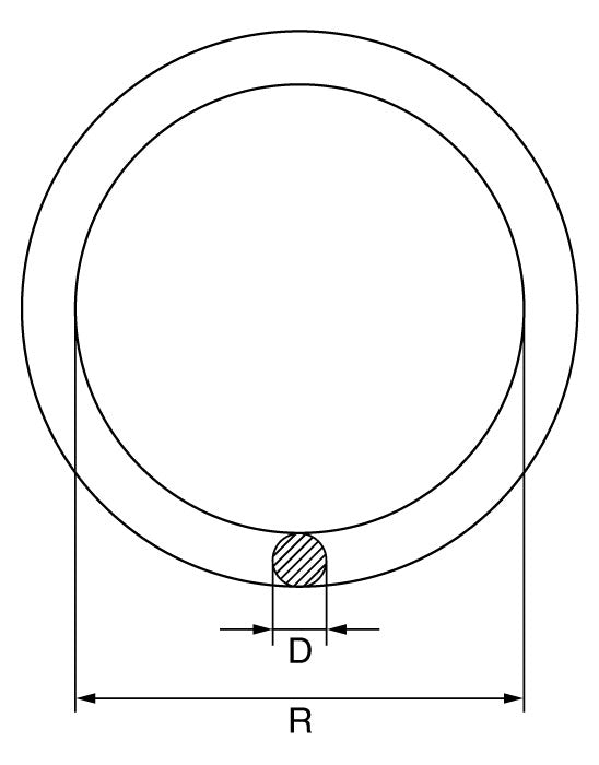 Stainless Steel Round Ring Technical drawing/dimensions