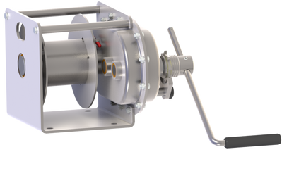 GEBUWIN - TC1000 and TC1500 SS/FS SPUR GEAR CONSOLE WINCH - STAINLESS STEEL FINISH