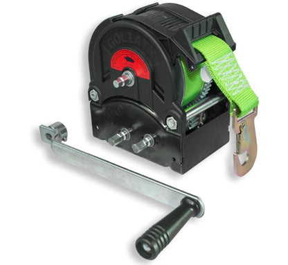 GO-TS2200 Trailer winch with strap and hook 2200kg Ref:151.7.6