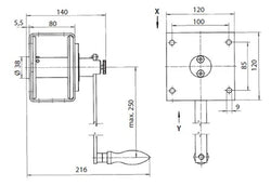 WIMAG - SW100 100kg Braked Rope Manual Winch