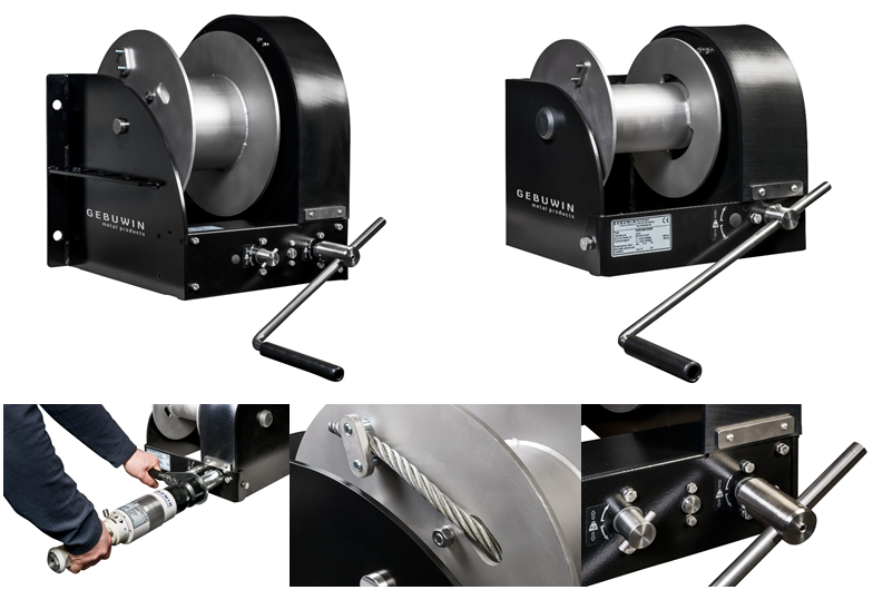 GEBUWIN - WW TYPE Single Drum Marine Worm Gear (WG) Winch (Type D/MR)