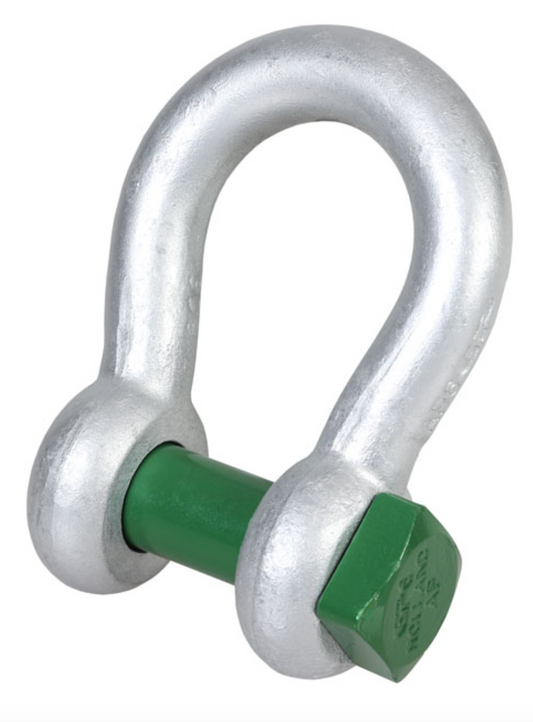Green Pin Grade 6 Square Head Bow Shackle 25t