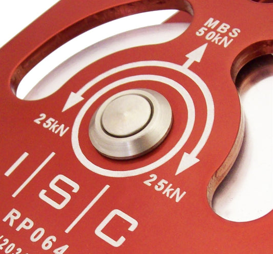 ISC Extra Large Single Prussik Pulley - Aluminium - MBS 70kN - Max Rope Dia 19mm Roller Bearing