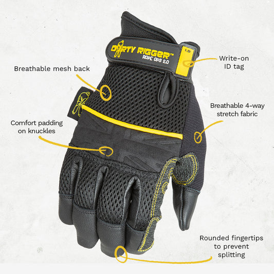 Dirty Rigger - Rope Ops™ 2.0 - Rope Handling Gloves XXL