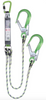 Kratos - 1.5m Gravity-S Y Forked Anti-Cut Shock Absorbing 11mm Dia Kernmantle Twin Lanyard with Scaff Hooks 1.5m