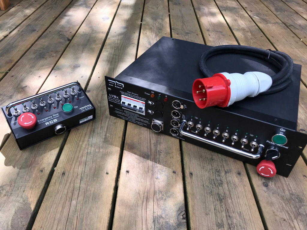 Out Board LV8x Low Voltage 8 Way Chain Hoist Controller with Remote & 10m Cable