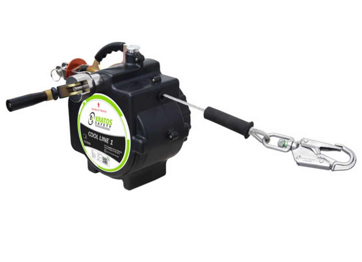 Kratos - 18m Cool Line 1 Retractable Temporary Lifeline - Up to 2 users 18m