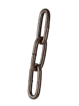  Mild Steel Long Link Chain Self Colour (Sold By the Meter)