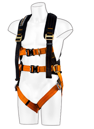  Portwest - Ultra 3 Point Safety Harness - Black/Orange XL / 2XL