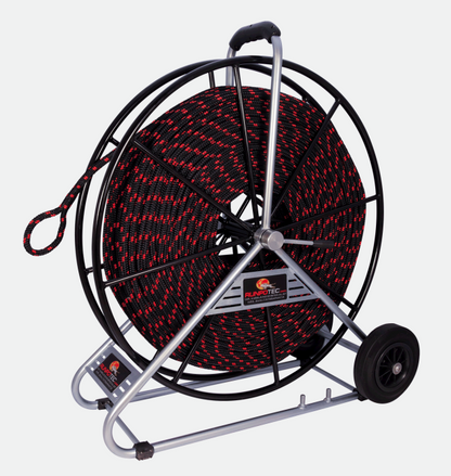 RUNPOTEC Red and Black 12mm Pulling Rope on reel