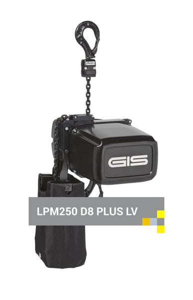 GIS LPM250 250kg Electric Chain Hoist D8+ Low Voltage Controlled 18m HoL