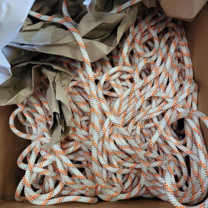 Stein 12mm Pulling Rope off the drum - White with Orange Fleck