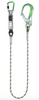 1.2m or 2.0m Gravity-S Shock Absorbing Anti-Cut 11mm Kernmantle Single Lanyard with Karabiner and Scaff Hook 2m