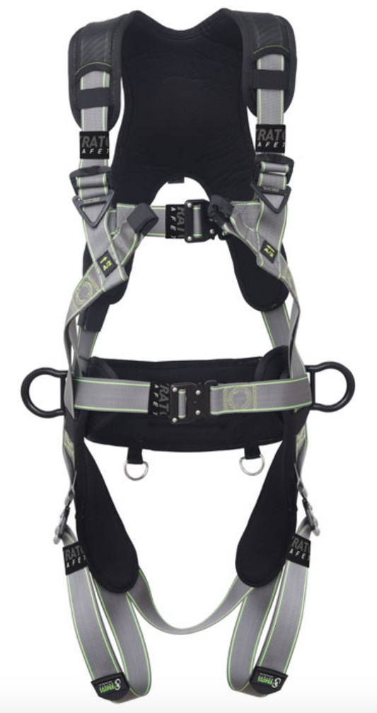 Kratos - Fly'In 2 - 4 Point Luxury Full Body Harness with Belt L-XXL