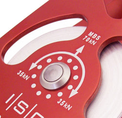  ISC Large Single Prussik Pulley - Aluminium - MBS 70kN - Max Rope Dia 16mm Roller Bearing