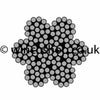 3mm 7 x 19 Galvanised Wire Rope, 12 metres long with Soft Eye