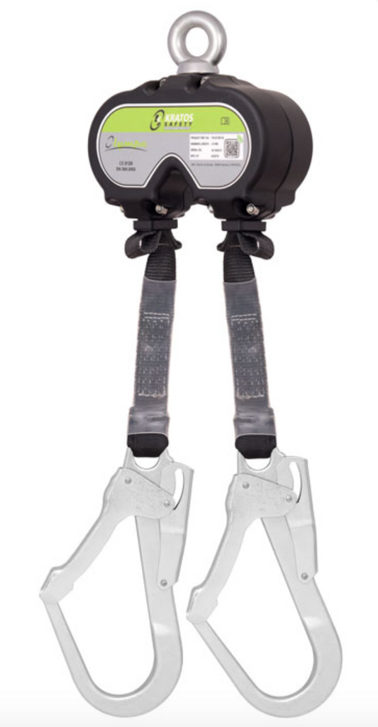Kratos - 2m Olympe Twin Retractable Webbing Fall Arrest Block 2m