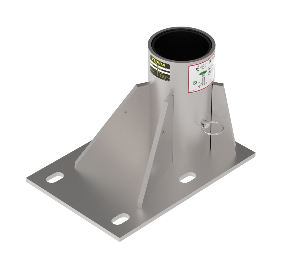 Xtirpa 102mm Floor Adaptor, Galvanised Steel