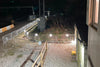 NightSearcher festoon lights with 6600 lumens, AC powered in use on site