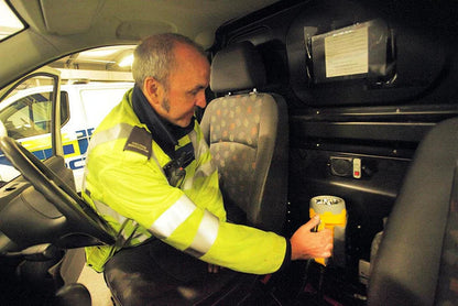 NightSearcher HawkStar rechargeable searchlight in use