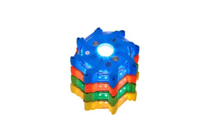 Pulsar Pro Rechargeable Hazard Warning Light by NightSearcher in Blue, Red, Green and Yellow