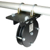 Doughty Heavy Duty Universal Mounting Plate - showing the mounting perpendicular to a tube - from RiggingUK