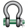 Green Pin Safety Bow Shackles with Bolt and Safety Nut