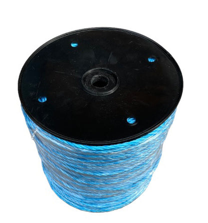 Duct Draw Rope  - 6mm Blue Polypropylene Rope 500m Length 550kg