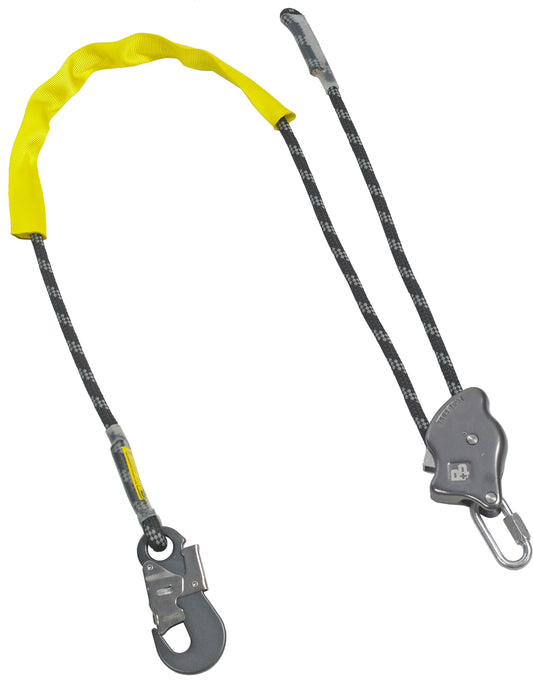 Abtech - Adjustable Work Positioning Lanyard with hook and protective cover